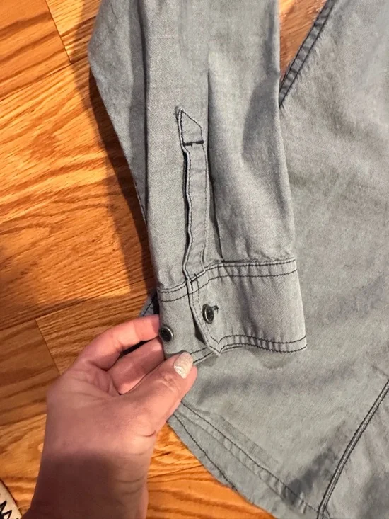 5.11 Tactical Blue Gray Long Sleeve Snap-Up Shirt with Pockets size M - Picture 3 of 12